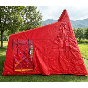 NB-TE059 Customize Size Vibrant <b>Red</b> Inflatable Camping <b>Tent</b> Large Space for Family Gatherings Inflatable Camping <b>Tent</b> Eye Catchi - Product Image 2