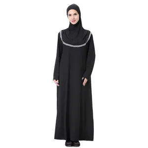TH904 abaya si apre con strass kaftan abiti donna nappa dubai 2023blak abbigliamento islamico sport giacca lunga donna