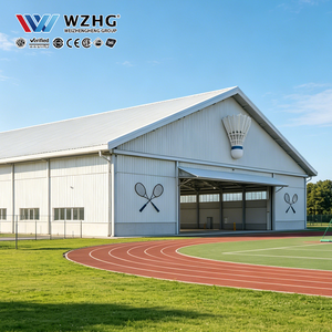 Arena de Bádminton con Estructura de Acero Estética Premium, Pared de Cortina de Vidrio, Edificio Deportivo Prefabricado - Product Image 1