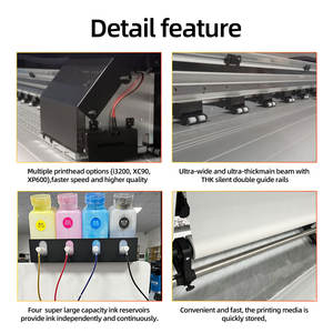 เครื่องพิมพ์ย้อมหัว XP600 XC90ความเร็วสูง I3200 1.6ม. 1.8ม. 6FT รูปแบบขนาดใหญ่สำหรับเคสโทรศัพท์และผ้าม่านโพลีเอสเตอร์ - Product Image 3