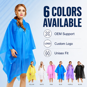 Impermeable Clásico Azul EVA, Simple, para Senderismo, Reutilizable, Ropa <span class=keywords><strong>de</strong></span> <span class=keywords><strong>Lluvia</strong></span> Deportiva para Exteriores - Product Image 1
