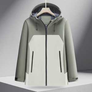 Chaqueta Cortavientos con Capucha, Color Sólido, Unisex, con Forro Interior, Ropa de Trabajo de Invierno - Product Image 2