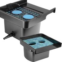 Filtre Pond Biofalls CWF-400 14000L/h 400mm pour rideau d'eau, dispositif aquatique de jardin, fonction de culture hydroponique