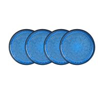 Ensemble de vaisselle en mousse bleue de sécurité au four de promotion de septembre ensemble de vaisselle d'outils en pierre de glaçure réactive