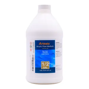 Artmate Premium Acrilico Flusso Medio Mezzo Gallone 64 Oz/1.89L, Professionale Pittura di Versamento Medio