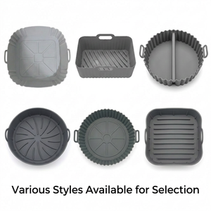Revêtement réutilisable en silicone rond pour friteuse à air, antiadhésif, résistant à la chaleur, plaque <span class=keywords><strong>de</strong></span> cuisson <span class=keywords><strong>de</strong></span> qualité alimentaire sans BPA, facile à nettoyer - Product Image 5