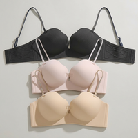 Soutien-gorge confortable, respirant, uni, demi-bonnet, sans armatures, push-up, sans coutures, pour tous les jours