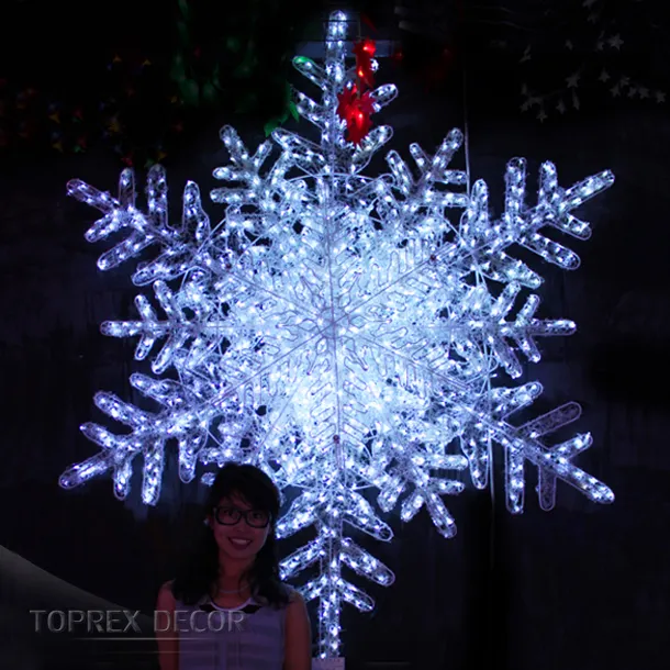 Toprex Decorクリスマスイルミネーション3Dモチーフライトアクリルジャイアントスノーフレーク