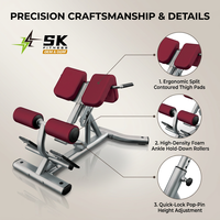 Chaise romaine professionnelle SK-L39 pour hyperextension du bas du dos, idéale pour les acheteurs de centres de fitness, hôtels, studios et clubs sportifs