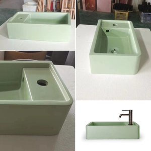 Vente flash : lavabo mural en pierre artificielle <span class=keywords><strong>verte</strong></span>, forme rectangulaire, pour salle de bain - Product Image 3