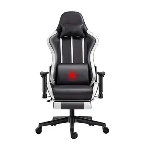 Yeni Modern stil yeni malzeme güvenli bilgisayar Pc ucuz rahat PU kapak E spor masaj oyuncu sandalyesi oyun Footrest ile