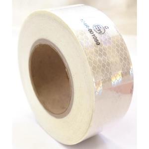 Cinta reflectante prismática plateada autoadhesiva de 25 m x 50 mm para seguridad vial - Product Image 1