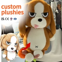 Peluche personnalisée CE CPC ASTM à faible MOQ, motif dessin animé/anime, avec porte-clés en peluche douce, figurines en peluche personnalisées