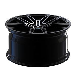 Rines de Aleación de Aluminio Forjado para Autos, Color Negro Mate, Diseño Aerodinámico, Alta Rigidez, Ajuste Personalizado para Autos Deportivos - Product Image 4