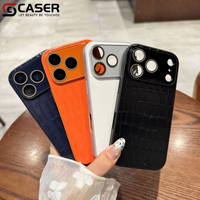 2025 Design Unique Crocodile PU Motif Couleur Pure Haute Qualité Doux Anti-chute Wayerproof Couverture de Téléphone pour iPhone 17/17air/1: 6 pm