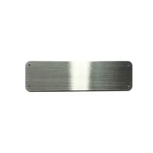 Placa de Metal gruesa de aluminio cepillado, grabado con láser personalizado, disponible en tamaño OEM