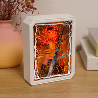 Lampe de nuit personnalisée Anime 2025 pour chambre et bureau, cadre lumineux DIY en papier découpé