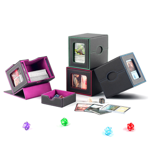 TCG卡套盒兼容MTG魔术聚会、指挥官和Yugioh卡，带窗户的卡储物盒 - Product Image 4