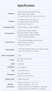 Routeur Wifi extérieur omnidirectionnel 3000 Mbps CF-WA937 Wifi6 Gigabit 48V POE 2.5G Port, point d'accès - Product Image 6