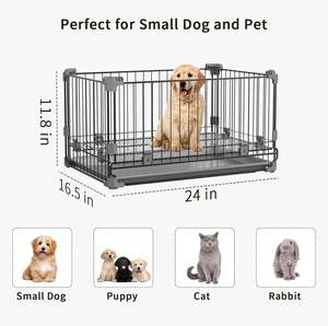 Vente en gros de grande niche pliante en acier inoxydable bon marché avec double porte Cage pour chien haute capacité adaptée au chien et au chiot - Product Image 2