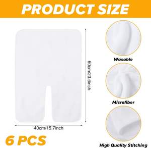 <span class=keywords><strong>Serviette</strong></span> faciale en microfibre douce de haute qualité <span class=keywords><strong>pour</strong></span> salon de spa, <span class=keywords><strong>masque</strong></span> <span class=keywords><strong>pour</strong></span> enlever le <span class=keywords><strong>masque</strong></span> facial, enveloppement facial personnalisé avec logo, esthéticienne, serviettes en forme de U <span class=keywords><strong>pour</strong></span> la beauté - Product Image 2