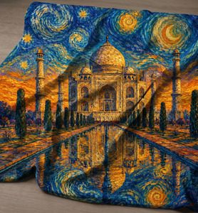 Starry Night Inspired Velvet Window <b>Curtain</b> Panel Blackout Room Darkening Drapery Artistic Decorative <b>Curtain</b> <b>for</b> Living Room - Product Image 5