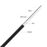 Câble de branchement FTTH GJYXFCH 2, 4, 6, 8 fibres monomodes G657A1 G657A2 avec renfort FRP pour installation aérienne extérieure