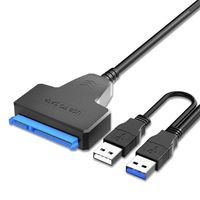 Câble adaptateur USB 3.0 vers SATA 2.0 Easy Drive, adaptateur de disque dur externe USB 3.0 vers SATA III pour disque dur HDD/SSD 2,5 pouces