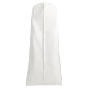 White Customized Wedding Dress Evening Dress Garment Bag For Bridal Long Dress Cover