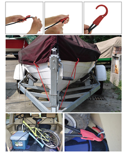 GS chứng nhận 8mm có thể điều chỉnh Bungee Rope với sáng tạo thông minh móc dễ dàng xử lý Cargo Carrier & Bracket Clips - Product Image 4