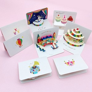 Biglietti d'<span class=keywords><strong>Auguri</strong></span> 3D Pop-up Fatti a Mano, Biglietti Stereoscopici Colorati a Forma di Torta <span class=keywords><strong>per</strong></span> <span class=keywords><strong>Compleanno</strong></span>, <span class=keywords><strong>per</strong></span> Bambini e Adulti, <span class=keywords><strong>per</strong></span> Feste e Celebrazioni - Product Image 2