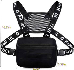 Échantillon gratuit Sac de poitrine tactique Sac à bandoulière décontracté avec doublure en polyester pour les sports de plein air Voyage Transport dissimulé - Product Image 2