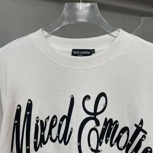 เสื้อผ้าฮิปฮอปผู้ชายผ้าฝ้าย 100% ตกแต่งด้วยคริสตัลแบบหนักพิเศษ <span class=keywords><strong>ลาย</strong></span>กราฟิก<span class=keywords><strong>สัก</strong></span>คิวปิด ดีไซน์เนอร์  <span class=keywords><strong>ลาย</strong></span>พิมพ์อารมณ์ผสมผสาน  แบบยาว - Product Image 3