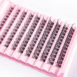 DIY Cluster Eyelash Extensions Natural Faux Mink <b>Lash</b> Extension <b>Kit</b> Super Matter Black 0.07MM Thickness Stable Curls Extensions - Product Image 6