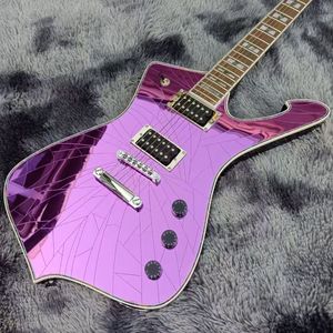 Guitarra Eléctrica <span class=keywords><strong>IbaneZ</strong></span> de Alta Calidad con Acabado Espejo Morado con Efecto Ice Crack, Lujosa y Sofisticada, Ideal para Presentaciones - Product Image 4