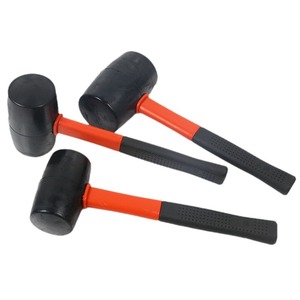 ค้อนยางหัวกลม ด้ามไฟเบอร์สีดำ 3 ขนาด สำหรับติดตั้งกระเบื้องและเครื่องมือช่างไม้ - Product Image 2