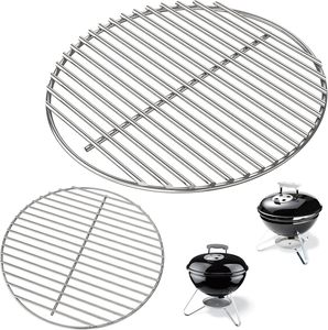 Round Charcoal Grate <b>BBQ</b> Cooking Grills Replacement Parts 304 Stainless Steel Easily Cleaned Mail Order Packing - Product Image 1