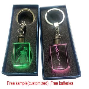 Personalisierter Kristall-Karten-Schlüsselanhänger mit LED-Licht Farbwechsel-Funktion Niedliches Geschenkset für Malediven-Reisen - Product Image 2