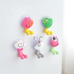 Cute Animal Hooks Wall Mounted Toothbrush Holder Kids <strong>Antibacterial</strong> <strong>Silicone</strong> Home Storage Rack with Suction Cup for Bathroom - Product Image 4