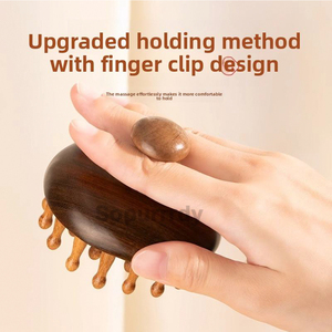 Masajeador de Cuero Cabelludo de Madera Sopurrrdy Hd1007 con Logotipo Personalizado, Manual, Fácil de Transportar, Desintoxicante, Suave, Relajante, de Alta Calidad y Seguro - Product Image 4