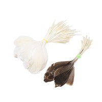 Plumes de canard brutes, rigides, à déchirer, pour voile de mariée fait main, vente en gros personnalisée