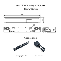 Projecteur LED linéaire IP66 ultra-plat pour scène, contrôle DMX512, 120 LED 0,3W RGBLA, 1500Lm, CRI élevé Ra95, éclairage de sol matriciel LED