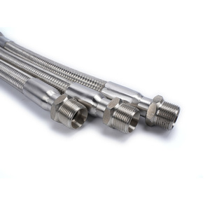 <span class=keywords><strong>Tuyau</strong></span> <span class=keywords><strong>flexible</strong></span> en acier inoxydable 304 tressé avec 90 °   <span class=keywords><strong>Raccord</strong></span> à filetage femelle pour l'industrie de la vapeur à haute température - Product Image 4