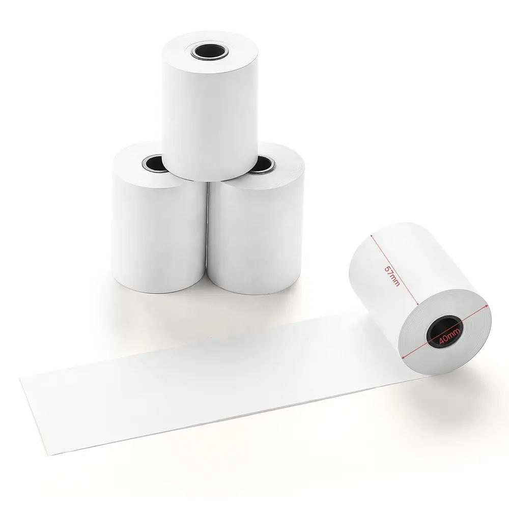 Rolos de papel térmicos de 80x80mm, rolos de papel térmicos para recipiente de cartão de crédito, 57x38, 57x40, 100x150, 80mm, 60mm