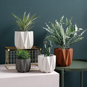 Artificial Succulent Geometric home garden macetas ceramic flower pot plant