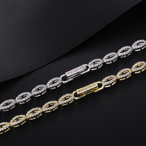 Wholesale Brass <b>Cute</b> Square Custom Fashion Luxury Shining Trendy Zircon Stone Gold Plated Women <b>Bracelet</b> Jewelry Pulsera Joyas - Product Image 5