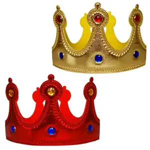 M005 Adulto ouro coroa diamante pano príncipe adorna cocar bolo para decorar aniversário festa coroa chapéu das crianças