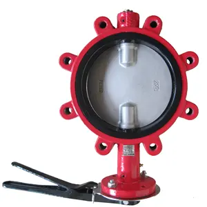 DN200 ANSI Casting iron two split stem lug type butterfly valve