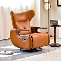 Fauteuil pivotant moderne de style nordique pour salon, chaise à bascule relaxante, fauteuil de loisirs unique pour chambre à coucher, mobilier design