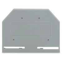 280-301 Bornier de raccordement DIN Rail d'origine allemande en stock, plaque d'extrémité et plaque intermédiaire, épaisseur 2,5 mm, gris 280-301